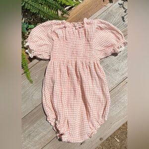Nothing Fits But Hana Onesie (Rose Gingham) - Baby 3-6 months
